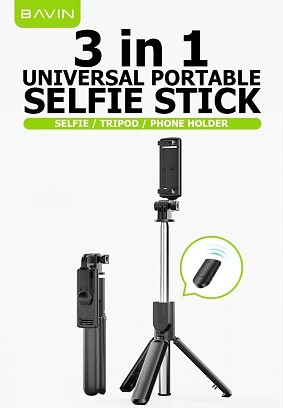 Bavin wireless selfi tripod štap crna - AP-09