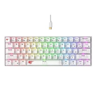 Havit tastatura KB903L transparent-bela