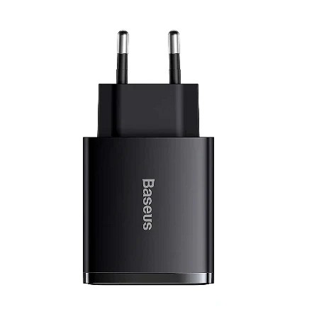 Baseus punjač Compact 30W 2*Usb A/1*Type C crna