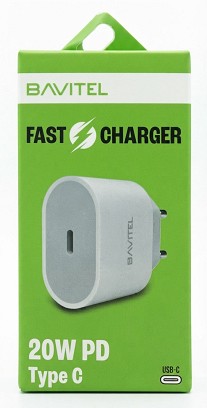 Bavitel punjač 20W PD Type C bela