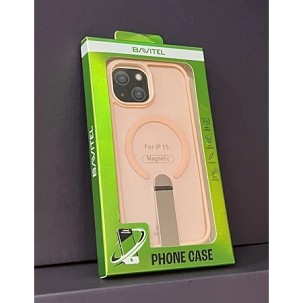 iPhone 15 Bavitel MagSafe sa naslonom pink