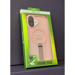 iPhone 16 Bavitel MagSafe sa naslonom pink
